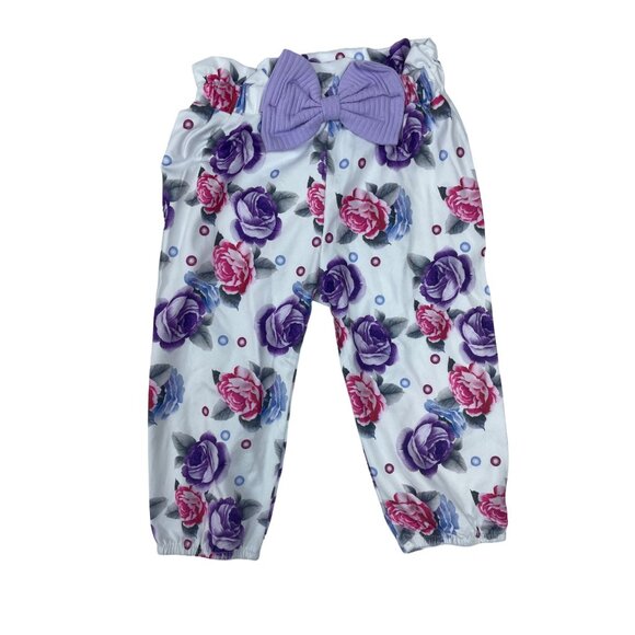 Shenzhen Toddler Girl's Green and Purple 3-Piece Florals Set Sz 3-6M - Picture 8 of 16